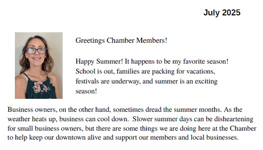 Update from Monica July 2025