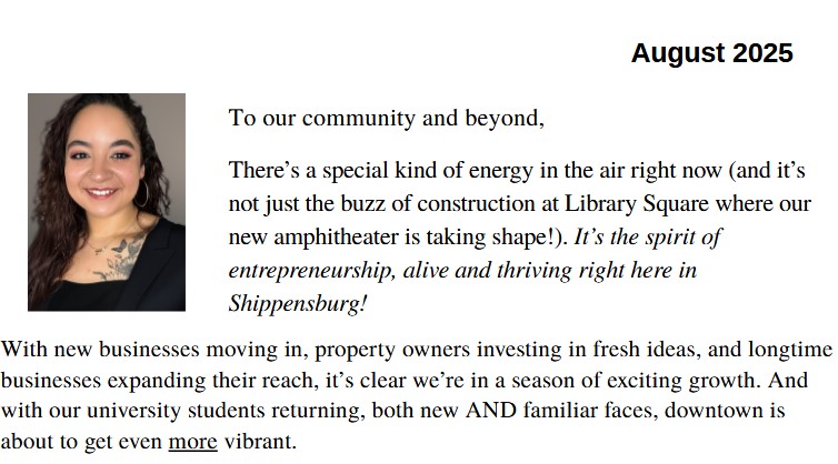 Letter from Michaela August 2025